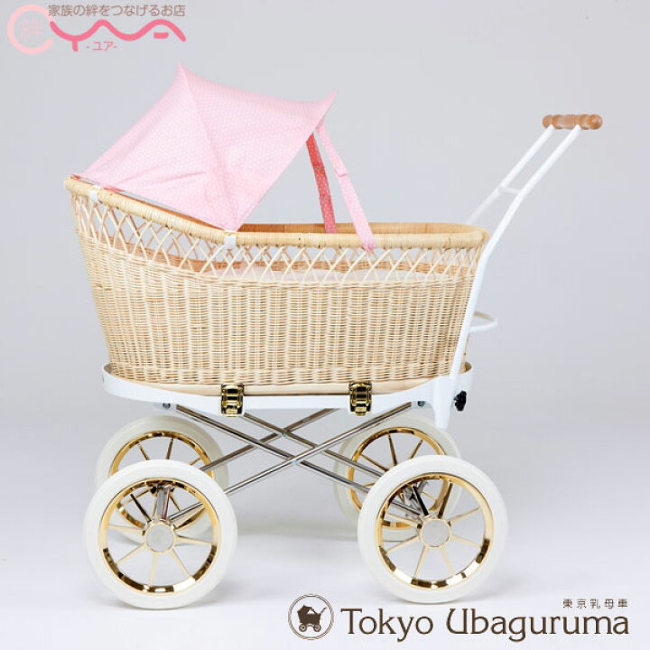 楽天市場】東京乳母車 プスプス 【スタンダード本体+水玉幌】ピンク 