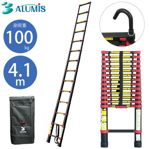 �A���~�X �L�k�͂��� �A���~ ��q �t�b�N�t�� 4.1m 14�i ASH-410BKF �ω׏d100kg �w�l�ߖh�~ ���[�ܕt�� ����s�� ALUMIS