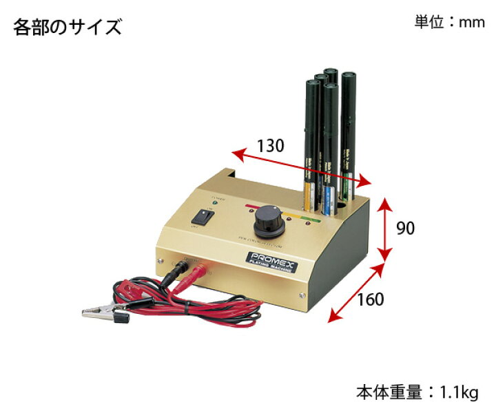 楽天市場】ボニック プロメックスメッキ装置 本体 ペン式でめっき作業 