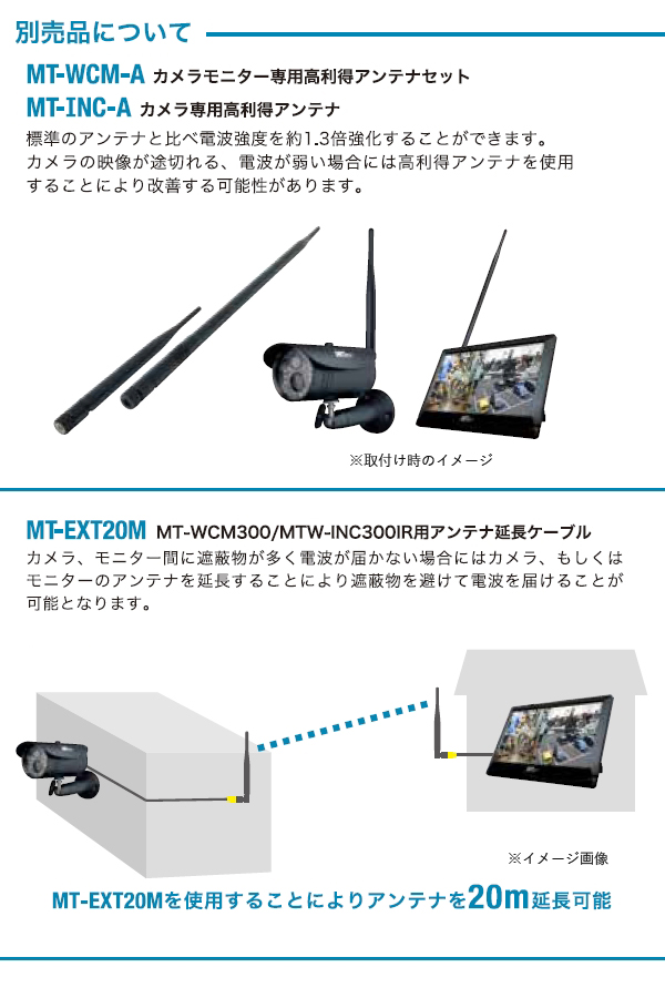 楽天市場】マザーツール ワイヤレスカメラモニターセット MT-WCM300