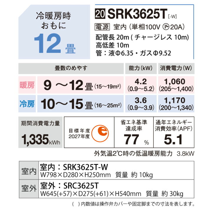 楽天市場】三菱重工 ルームエアコン 主に 12畳用 ビーバーエアコン 