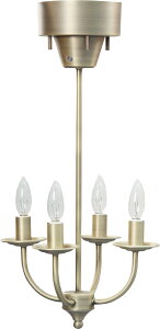 シャンデリア E17口金 4灯 LED電球対応 40W 白熱電球付き リモコン付き アーツライト 東谷 AZUMAYA 代引不可