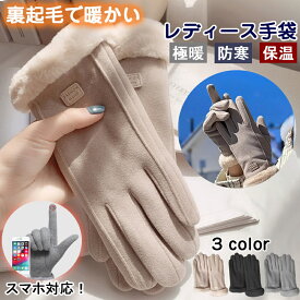 手袋 レディース スマホ対応 冬 防寒手袋 ファー手袋 暖かい タッチパネル対応 手首ファー付 ふわふわ暖かい 裏起毛 通勤 通学 自転車 防寒 防風 グローブ ふわふわ 結婚式 披露宴 ハロウイン クリスマス プレゼント ギフト 女性冬用手袋 可愛い 防風 防寒 裏起毛 フワフワ