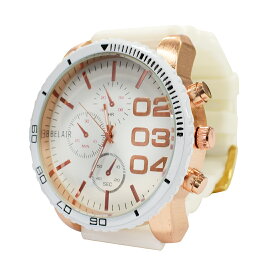 腕時計 BELAIR ベルエア OSD31 ビックフェイス メンズ 腕時計 クォーツ ホワイト 【代引き不可】
