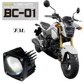 ホンダ グロム対応 白/黄が切替可能なドライビングライト キット ホンダ グロム バイク用フォグランプ・ドライビングランプ 2色切替 BC-01 バイカラー 黄色 白切替 L型クランプ コンビネーションLED IP67防水 配線付 BC-01