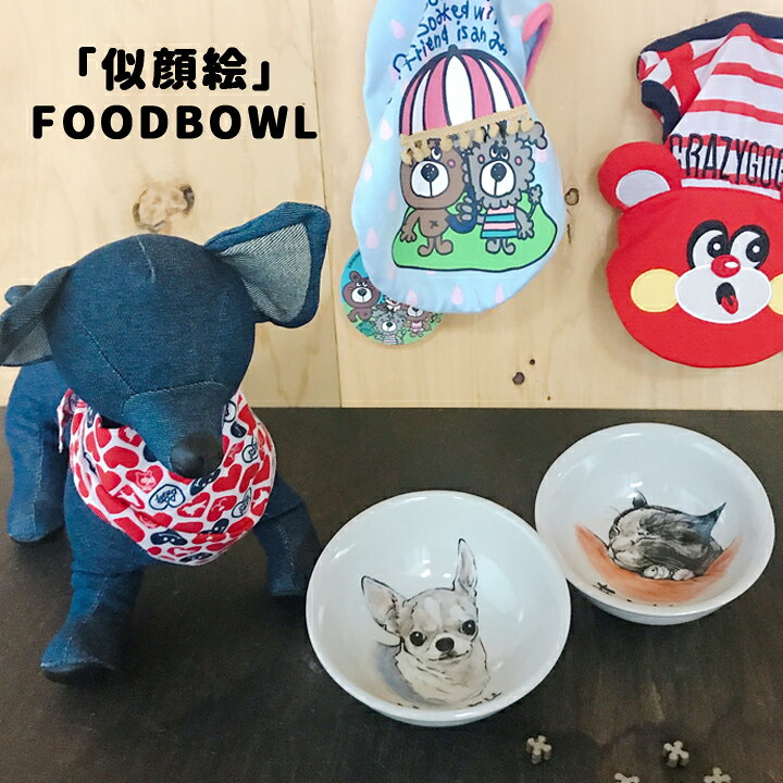 楽天市場 送料無料 似顔絵 手描き 足つきスタンド フードボウル フードボウル 斜め 高さがある 犬 猫 ペット 食器 陶器 日本製 おしゃれ かわいい 餌入れ 餌皿 水飲み 給水器 皿 犬用 猫用 食器 小型犬 超小型犬 食べやすい 健康 プレゼント ギフト 贈り物