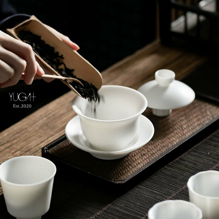 楽天市場】｛YUGA +｝徳化窯白磁【 蓋碗】 中国三大古磁都 高級茶器 