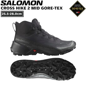 登山 トレッキング トレラン 24SS SALOMON サロモン CROSS HIKE MID GTX 2 クロスハイクミッドゴアテックス2 Black/Black/Magnet