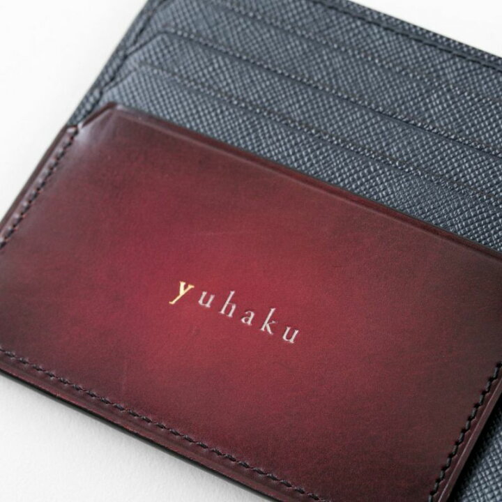 楽天市場】【yuhaku ユハク 公式 牛革 二つ折り財布 正規品】本革 