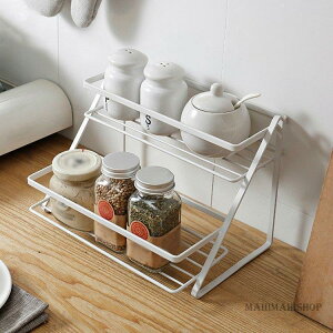 収納ラック 2層構造 卓上収納 バスラック 省スペース キッチン収納 調味料 整理 サイドラック 小物置き 部屋 北欧 シンプル 簡約風