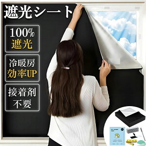 【先着100名様限定クーポン20%off】遮光シート 窓 布 窓遮光シート 黒 完全目隠し 完全遮光 100% 防水 遮熱 紫外線カット 豊富な付属品 はがせる 日よけシート 窓ガラス 冬は暖か 日差し対 目