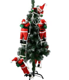 クリスマスツリー飾り クリスマス飾り はしごサンタクロース サンタはしご サンタ人形はしご 三人 インテリア飾り クリスマス 人形 スリング飾り 贈り物 子供 雰囲気 クリスマスパーティー吊り装飾用 ドアオーナメント ドアの装飾 吊り装飾用 パーティー 吊り 飾り付け