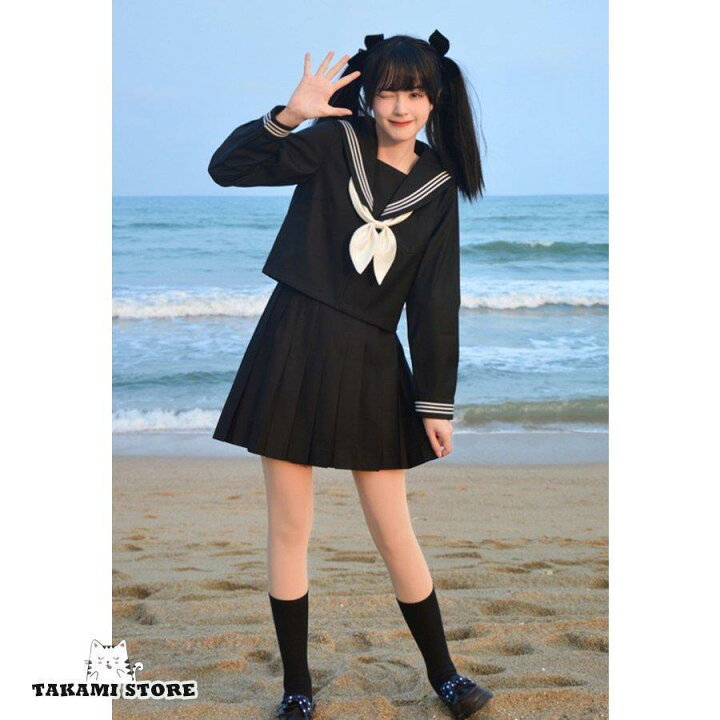 楽天市場】セーラー服 高校 制服 セット 女子高生 制服スカート 学生服  