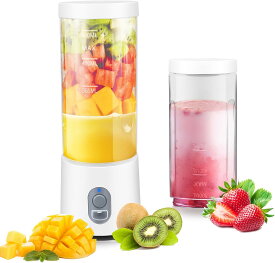 ジューサー ミキサー【2025最新型】小型 氷も砕ける スムージー 野菜 果物 離乳食用 一台多役 450ML 22000回/分高速回転 Type-C充電ポート 持ち運び 洗いやすい アウトドア 旅行 出張 オフィス