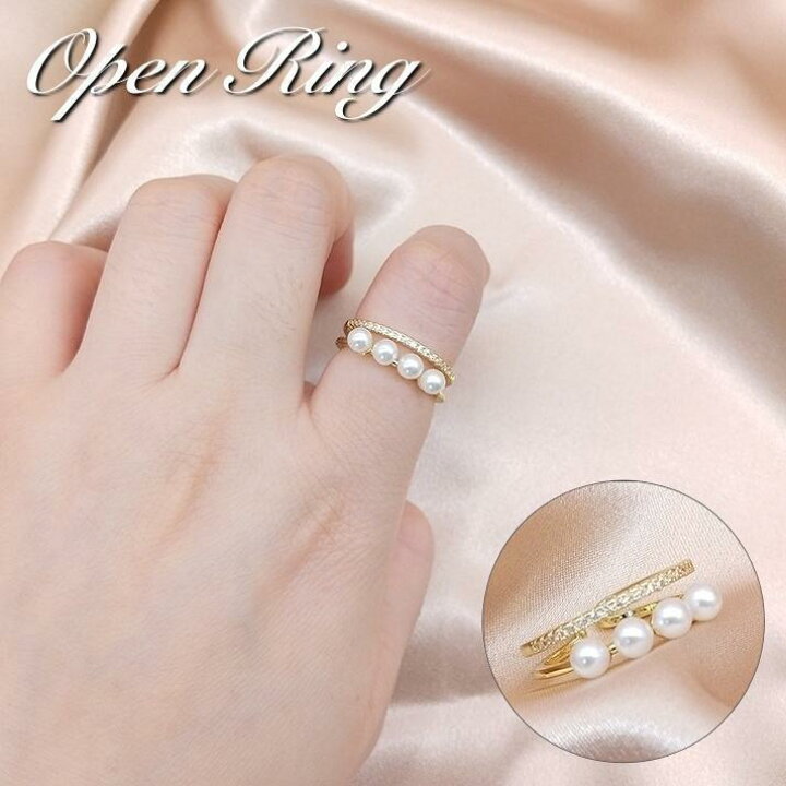 楽天市場】指輪 オープンリング レディース 女性 アクセサリー 重ね 
