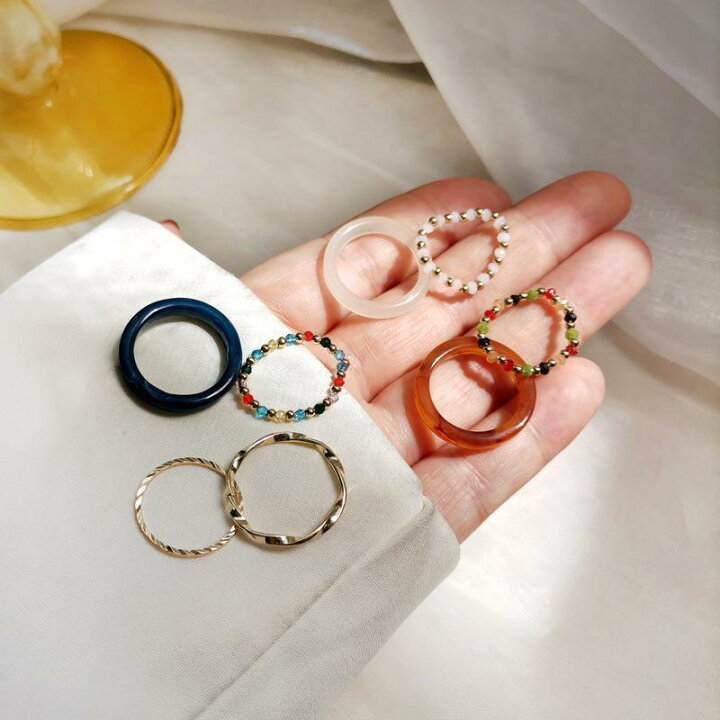 楽天市場】リング 指輪 4個セット フリーサイズ レディース 女性 