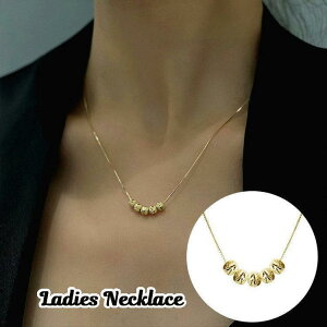 ネックレス アクセサリー レディース 女性用 ファッション小物 ビーンズ 豆 変形 丸型 おしゃれ かわいい シンプル エレガント 上品 プレゼント