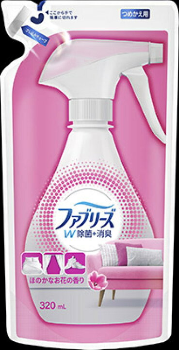 楽天市場】ファブリーズ W除菌+消臭 布用 スプレー ほのかなお花の香り 詰め替え ( 320ml )/ ファブリーズ(febreze) : 結ドラッグ 楽天市場】ファブリーズ W除菌+消臭 布用 スプレー ほのかなお花の香り 詰め替え ( 320ml )/ ファブリーズ(febreze) : 結ドラッグ