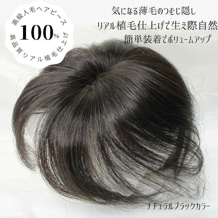 楽天市場】高級人毛100%ヘアピース 高品質リアル植毛仕上げ ナチュラル 
