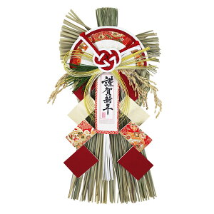 正月飾り しめ縄 福寿 お正月飾り しめ縄飾り しめ縄リース しめ飾り おしゃれ モダン 玄関 玄関ドア リース 水引 注連縄 送料無料 .しめ縄.