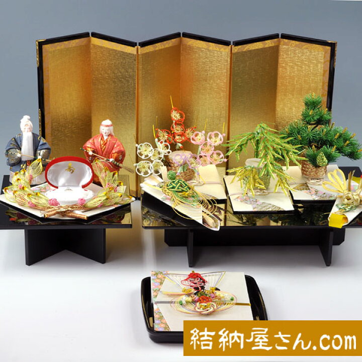 楽天市場】結納 -コンパクト結納品-ひなぎくセット スタイル3【毛せん 