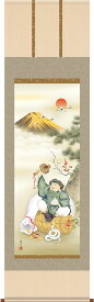 掛軸 掛け軸 金運白蛇大黒天 吉井蘭月 干支の掛け軸 2025年 巳年/蛇/へび/ヘビ【尺五立・桐箱入り】約横54.5×縦190cm d7806 H16-091 金運 幸運 子孫繁栄 家庭円満 祝賀 お正月 正月 新年 お祝い 御祝 贈答 贈り物