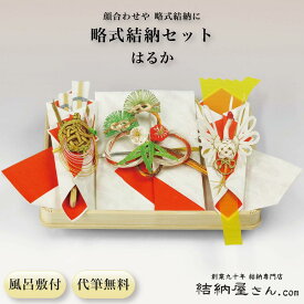 【 顔合わせ 食事会 略式結納セット はるかセット 】 結納セット 結納袋 結納金 のし袋 手渡しタイプ 【 風呂敷付（3幅・無地 ） 結納フェア ポイント2倍　これで安心！結納の納め方DVD付 】