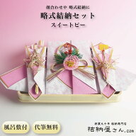 【 顔合わせ 食事会 略式結納セット スイートピー 】 結納セット 結納袋 結納金 のし袋 手渡しタイプ 【 …