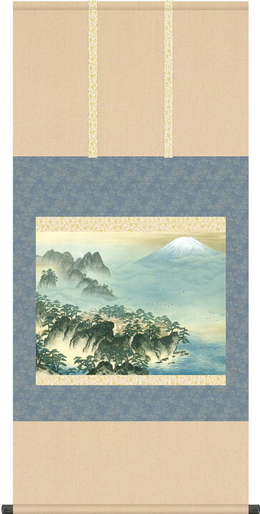 楽天市場】掛軸 掛け軸 蓬莱山 横山大観 尺五横 約横54.5cm×縦115cm 