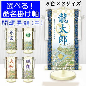 端午の節句掛軸 選べる命名掛け軸 節句飾り名入掛軸・名前旗 開運昇龍（白）専用スタンド付【送料無料】ミニサイズ 金襴 開運菖蒲紋入り g2076-2090 WNB-030〜034 ミニ掛け軸 端午の節句 初節句 出産 こどもの日 子供の日 鯉 鯉のぼり 昇鯉 登竜門 夫婦鯉 開運 縁起 吉祥