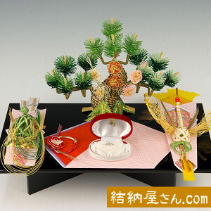 結納 -指輪メインの結納品-美の森(うつくしのもり)指輪セット・毛せん(ピンク)