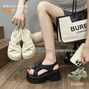 サンダル 厚底 スポーツサンダル 歩きやすい レディース シンプル シューズ 幅広 軽量 コンフォートサンダル 大きいサイズ 疲れない ストラップ ヒール 大