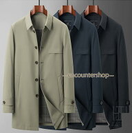 アウター ステンカラーコート メンズ 無地 チェスターコート ミドル丈 シンプル 紳士服 通勤 春 春服 ス…