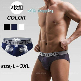 メンズブリーフ2枚組 陰嚢分離 パンツ, 蒸れない ブリーフ メンズ パンツ 上向き 陰嚢 陰茎 分離 型 もっこり 下着 網ポケット 付き ポジション