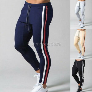 スウェットパンツ ジャージ メンズ ボトムス サイドライン 春秋 トラックパンツ ズボン ストレッチ伸縮 スキニーパンツ ランニングウェア スポーツ ジム 運動