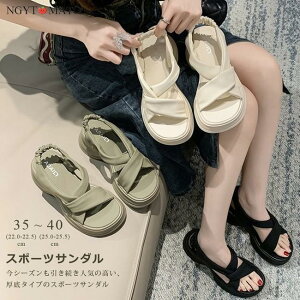 ストラップサンダル スポーツサンダル レディース ビーチサンダル グルカサンダル プラットフォーム 厚底 軽量 バックゴム 歩きやすい 25.0cm