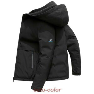 両面着可能の脱着式フード付きダウンジャケット メンズ 90ダウン リバーシブル仕様 フード取り外し可能 軽量 暖かい 防寒対策 ショート丈 作業着 ワーク