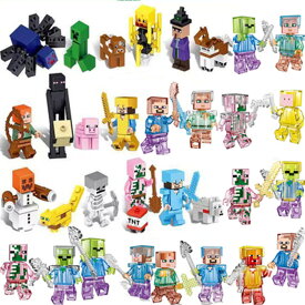 即納 レゴミニフィグ 32体ミニフィキュア レゴ互換 ミニフィグ マインクラフト風 互換LEGO ミニフィギュア クリスマス プレゼント おもちゃ 入園 クリスマス 誕生日 入園ギフト 趣味 知恵 大人気