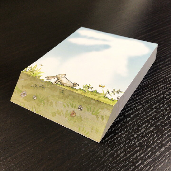 楽天市場 有名画家斜めカットメモブロック アニタジェラーム 雲を見上げるうさぎ イラスト メモ帳 ノートブロック 一筆箋 ウサギ 絵本 輸入文房具 ステーショナリー雑貨 Nbh654 ユージニア 楽天市場店