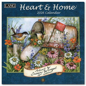 2026N LANG ~jJ_[(A)uHEART & HOME/SƂ킪Ɓv 18×18cm Ǌ|  A[g