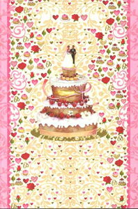 グリーティングカード 結婚祝い「ウェディングケーキ」 結婚式 封筒120×180mm 定形サイズ メッセージカード