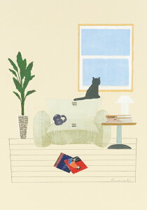 |XgJ[h CXg RcauCat in the living roomv105×150mm G{ L y y ʉ Xւ͂(YKY-085)