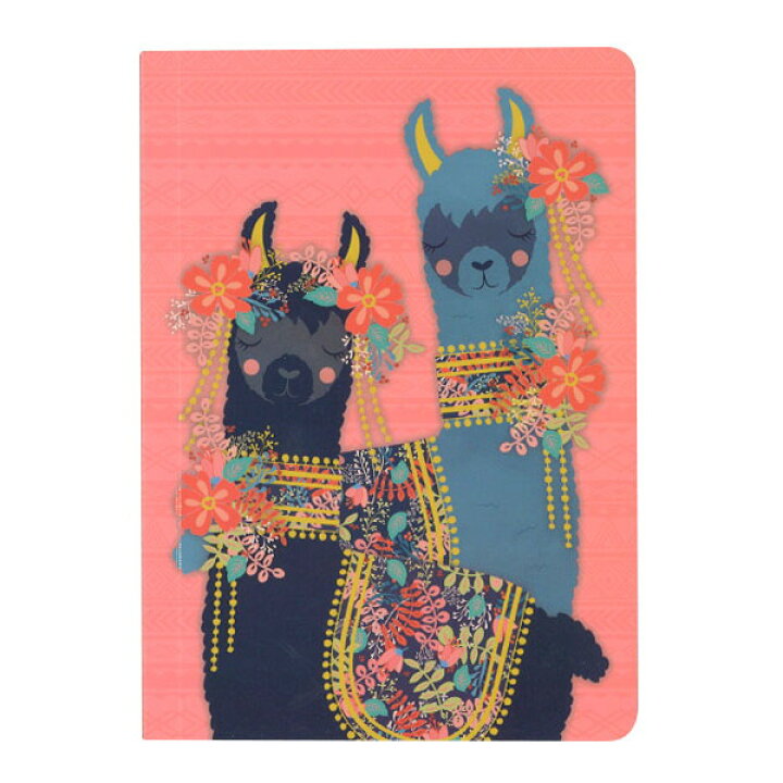 楽天市場 Llama Love ラマラブ ノート Ls030 罫線付き 手帳 メモ帳 小さい ギフト 贈り物 母の日 女性向け レディース メルヘン エスニック ファンシー かわいい おしゃれ モチーフ 動物 リャマ 文房具 ステーショナリー 日用品 輸入雑貨 ユージニア 楽天市場店