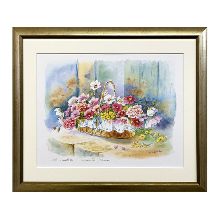 楽天市場 ダニエル レボウ 花かご マット付き額縁 エメラルドゴールド 壁掛け 額縁 絵画 アンティーク オフィス インテリア 卒業祝い日本製 Fr Dl 47 ユージニア 楽天市場店