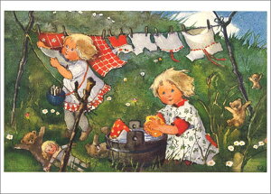 ポストカード アート ウェーバー「新鮮な風」105×148mm 名画 メッセージカード 郵便はがき コレクション(VD5175)