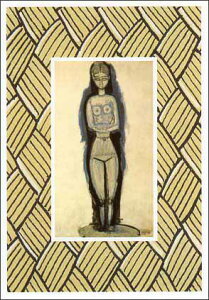 ポストカード アート モディリアーニ「青い裸婦」105×150mm 名画 メッセージカード 郵便はがき コレクション(CN7708)