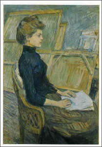 ポストカード アート ロートレック「アトリエの女」105×148mm 名画 メッセージカード 郵便はがき コレクション(VD4110)