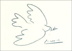ポストカード アート ピカソ「平和の鳩」105×150mm 名画 メッセージカード 郵便はがき コレクション(VD5012)