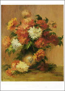ポストカード アート ルノワール「静物」105×148mm 名画 花 メッセージカード 郵便はがき コレクション(VD5557)