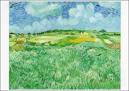ポストカード アート ゴッホ「オーヴェルの景色」105×148mm 名画 メッセージカード 郵便はがき コレクション(VD6034)
